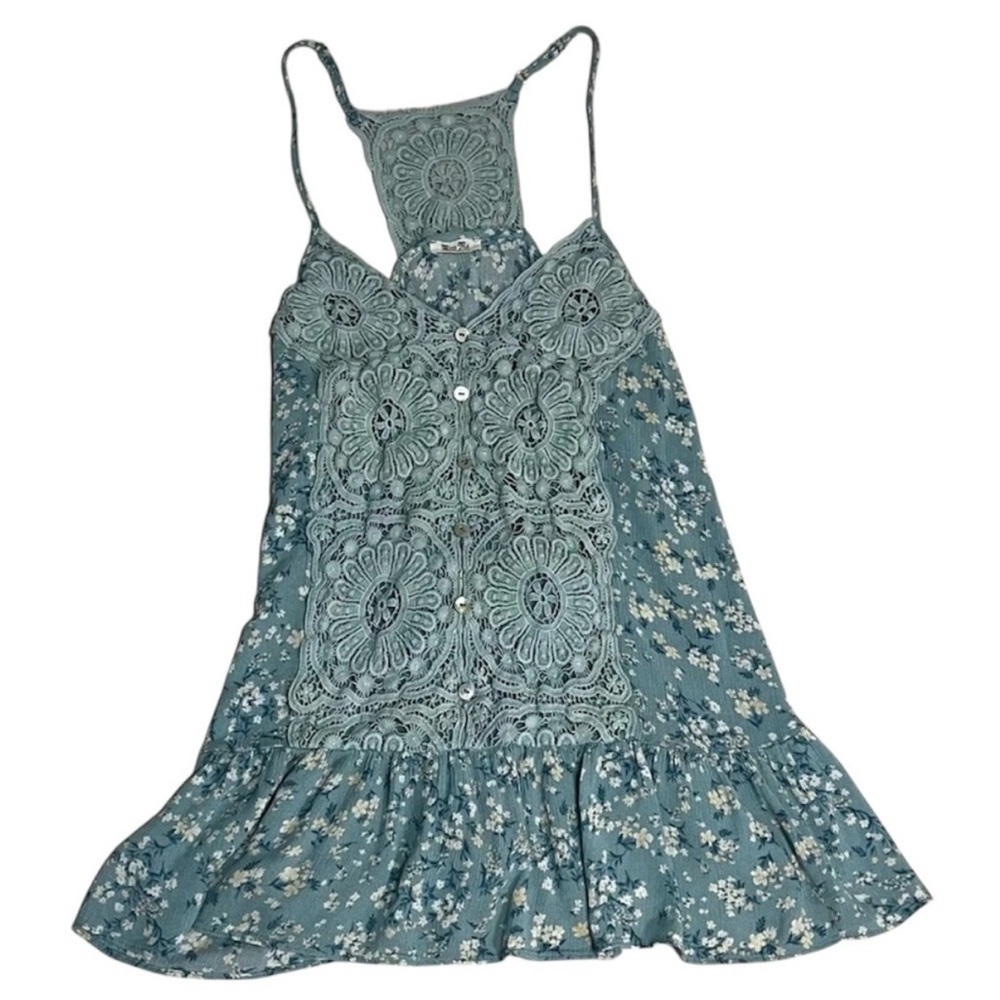 Miss Me Boho Floral Print Flowy Cami with Lace Detail Womens Size Medium - Picture 5 of 10